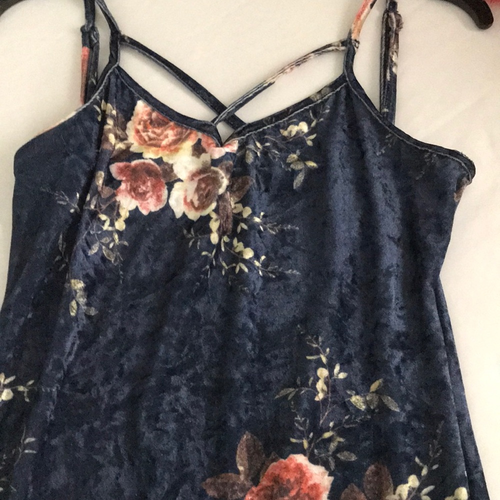 floral velvet dress